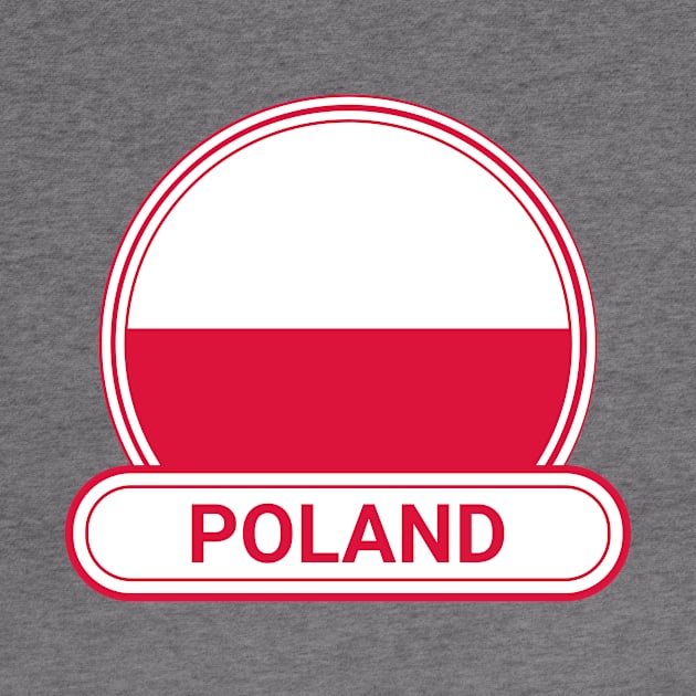 Poland Country Badge - Poland Flag by Yesteeyear